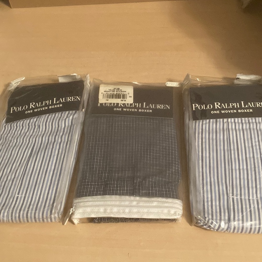 3 Polo Ralph boxers New with packaging .  Size 30 (small)